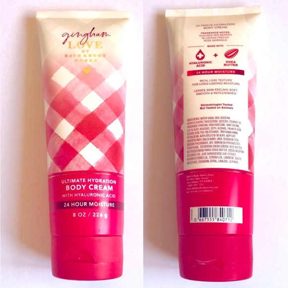 2/$24 NEW Bath & Body Works GINGHAM LOVE Body Cream 8 oz - Picture 2 of 16